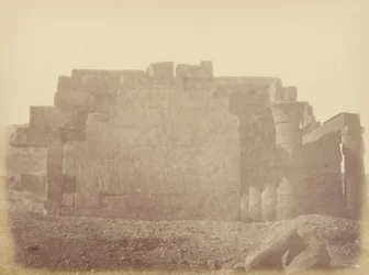 (Nahansicht der Rückseite des Ramasseum)